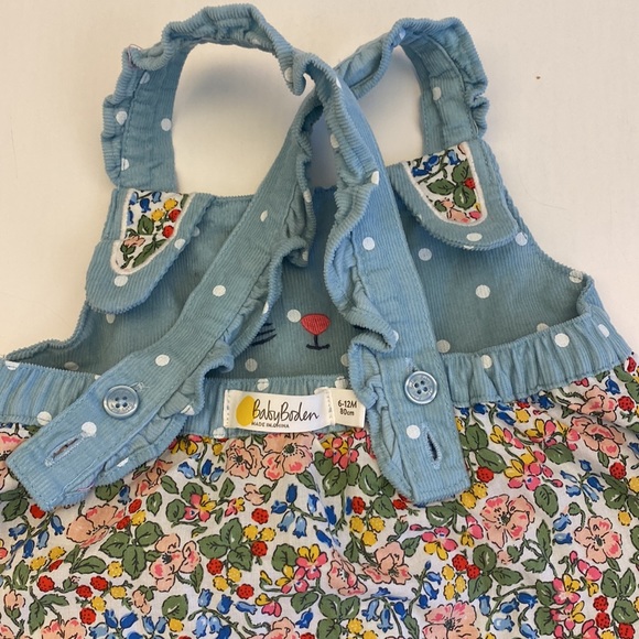 Baby Boden-pretty blue corduroy pinafores/jumper. NEW NO TAG NEVER WEARING. - Picture 3 of 6